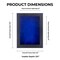 Black Wood Grain Shadow Box Frame with Acrylic Front - Royal Blue Suede Backing, 30 Sizes